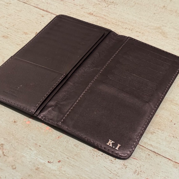 Louis Vuitton Porte Valeurs Cartes Brazza Black Pebbled Leather Wallet - Picture 1 of 11